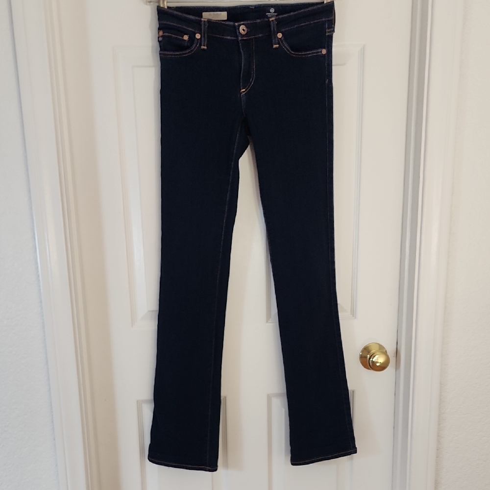 AG Adriano Goldschmied Dark Blue Women's "The Ballad" Slim Boot Jeans Size 27R
